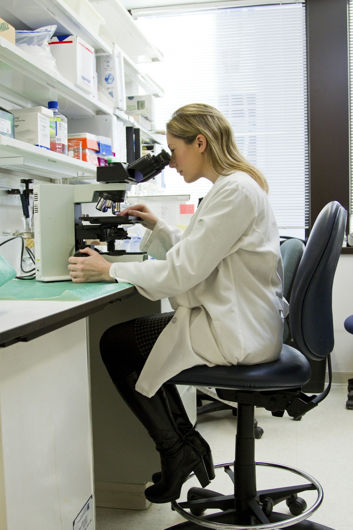 Laboratory scientist working with samples