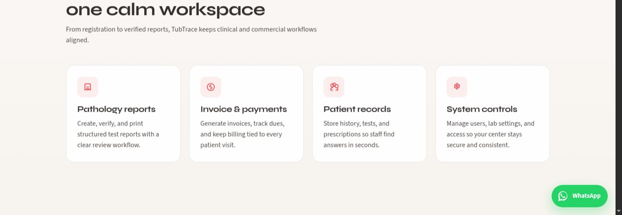 TubTrace modules overview